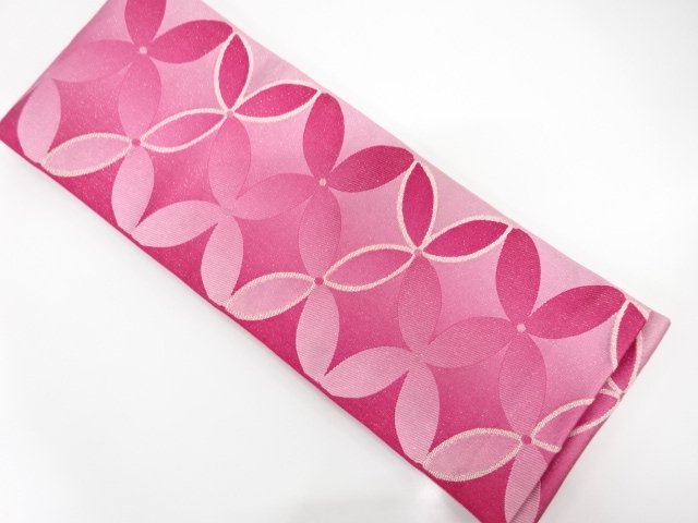 JAPANESE HANHABA OBI / REVERSIBLE / WOVEN FLORAL SARASA